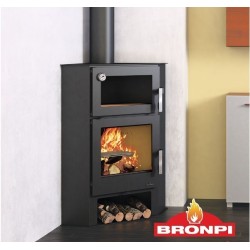 Poêle d'Angle à bois Bronpi Lerma 9kW avec Four