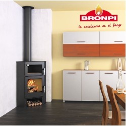 Bronpi Lerma 9kW fogão de canto a lenha com forno
