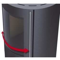 Poêle à bois rond Bronpi Dover 9kW avec Bûcher