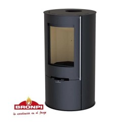 Bronpi Dover 9kW runder Holzofen mit Scheiterhaufen