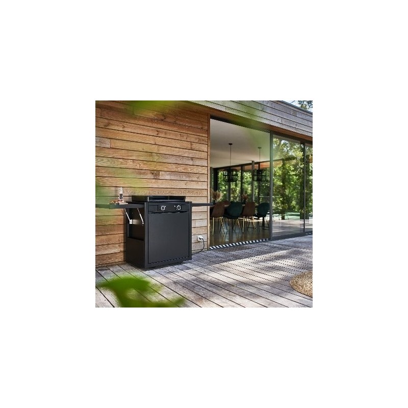 Carrello moderno Black 60 Forge Adour per plancha.