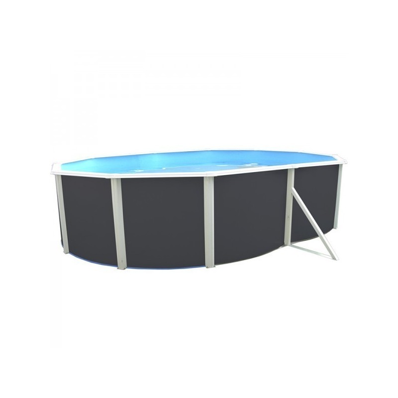 Above ground pool TOI Prestigio oval 550x366x120 Anthracite