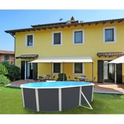 Above ground pool TOI Prestigio oval 550x366x120 Anthracite