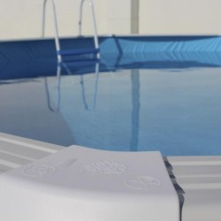 Piscine hors sol TOI Majorque ovale 730x366xH120 avec kit complet Blanc