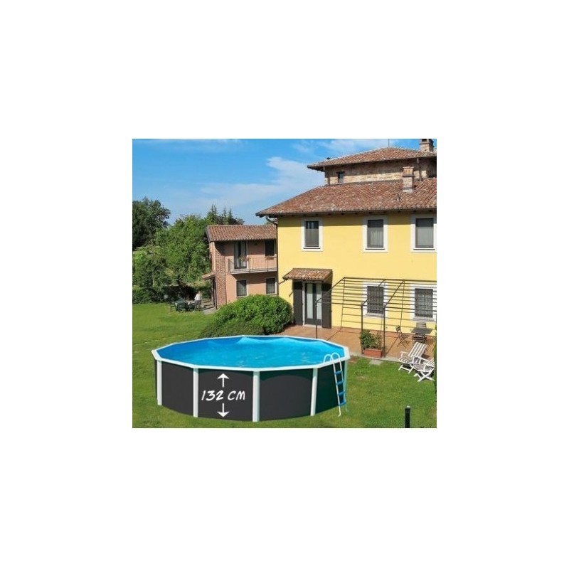 Piscina fuori terra TOI Magnum rotondo 350x132 Antracite