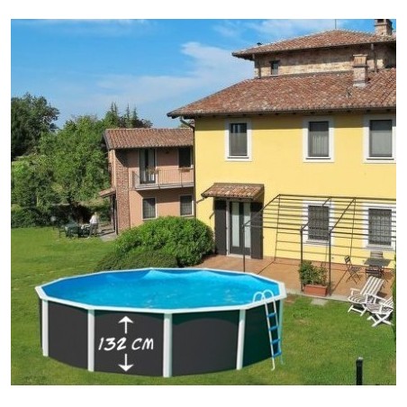 Piscina acima do solo TOI Magnum redonda 350x132 Antracite