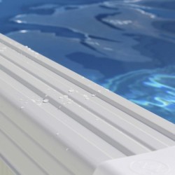 Above ground pool TOI Magnum oval 730x366x132 Anthracite with safety ladder