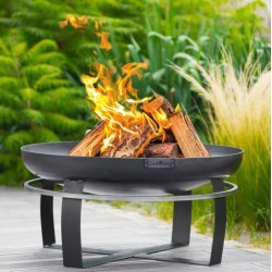 Viking King Brazier e Tripé 80cm com Grade em Aço Inox