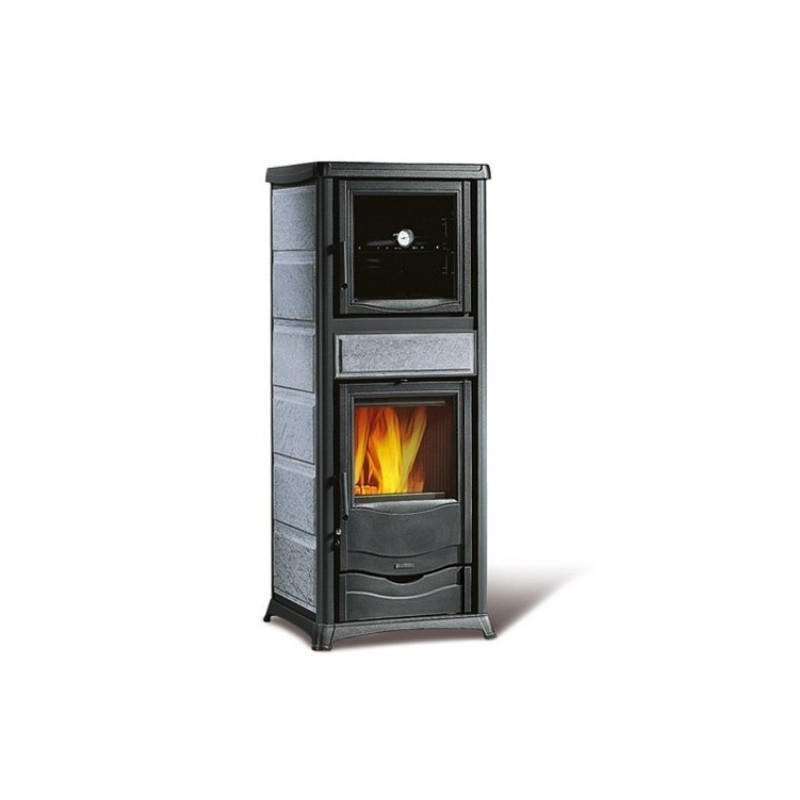 Holzofen mit Nordica Extraflame Rossella-Ofen plus 9,1 kW Liberty Burgunder