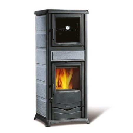 Poêle à bois avec Four Nordica Extraflame Rossella plus 9.1kW pierre Naturelle