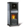 Holzofen mit Nordica Extraflame Rossella-Ofen plus 9,1 kW Liberty Burgunder