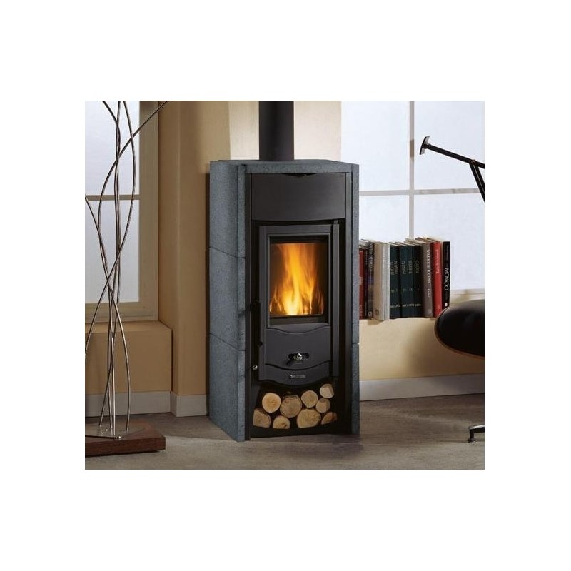 Fogão a lenha de pedra Nordica Extraflame Asia BII 4.0 7kW Vulcan