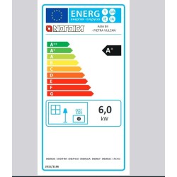 Fogão a lenha de pedra Nordica Extraflame Asia BII 4.0 7kW Vulcan
