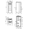 Ventilated pellet stove La Nordica Extraflame Klaudia 8kW Bordeaux