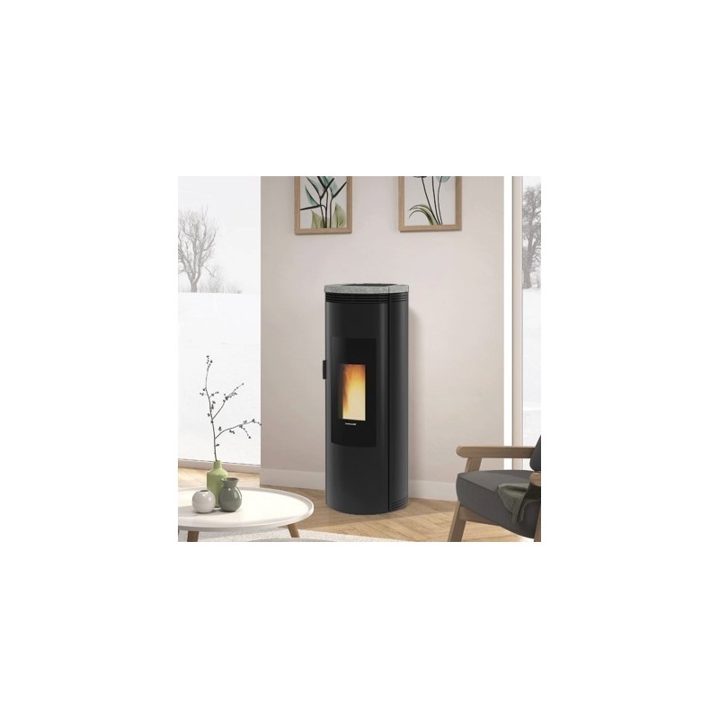Pellet stove La Nordica Extraflame Amika 8kW waterproof ventilated Natural stone