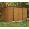 Metal Garden Shed Habrita 313x242xh198 imitation wood
