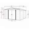 Metal Garden Shed Habrita 313x242xh198 imitation wood