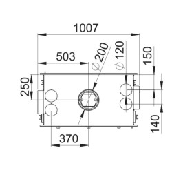 Insert à bois Bronpi Cairo 90-D Double Face Vision 14kW avec prise d'air