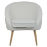 Armchair Fira effect buckle ecru base Solid rubber tree VeryForma