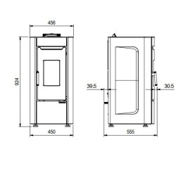 Fogão a pellets ventilado La Nordica Extraflame Sabry Prestige Line 7kW Ivory
