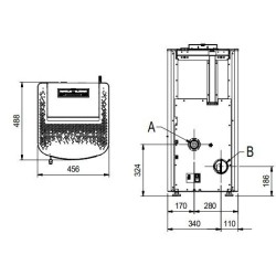 Ventilated pellet stove La Nordica Extraflame Sabry Prestige Line 7kW Ivory