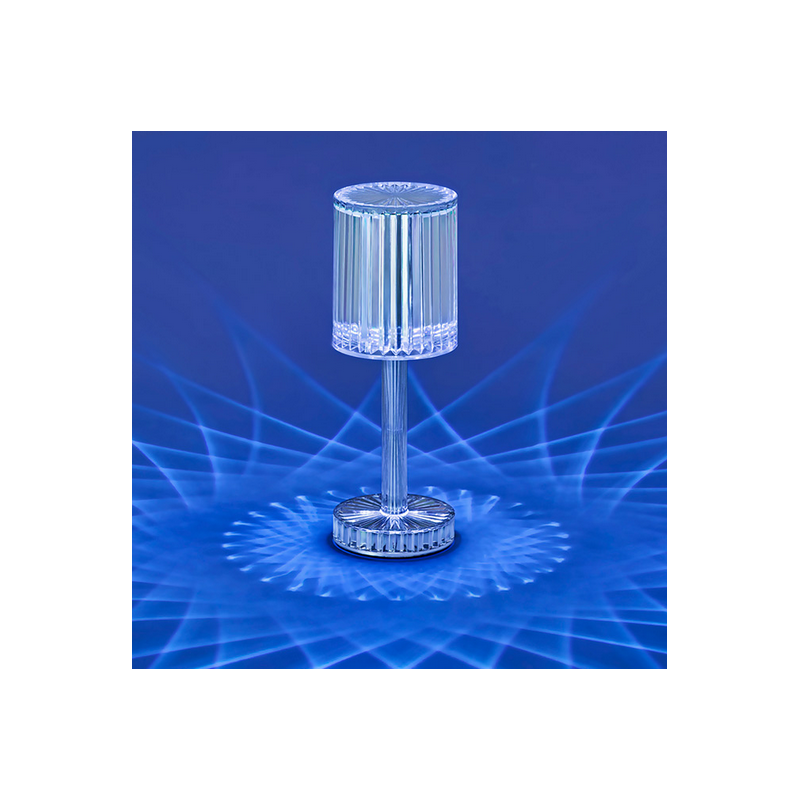 Gatsby Lámpara LED Vondom de cristal cilíndrico con batería