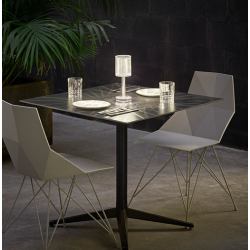 Gatsby Lámpara LED Vondom de cristal cilíndrico con batería