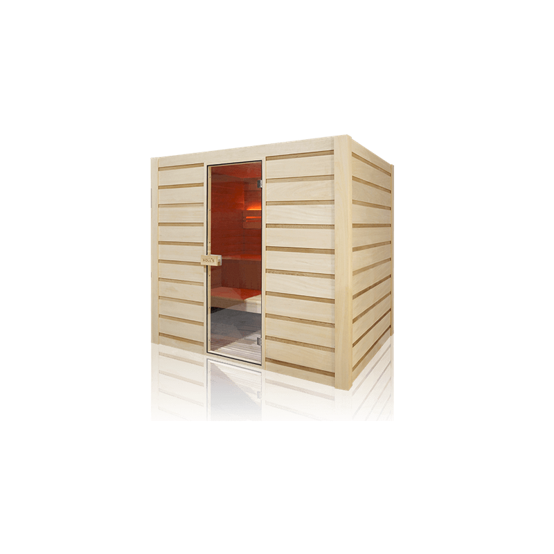 Sauna a 6 posti Holl's Eccolo Pacchetto completo stufa da 4,5kW e pietre incluse