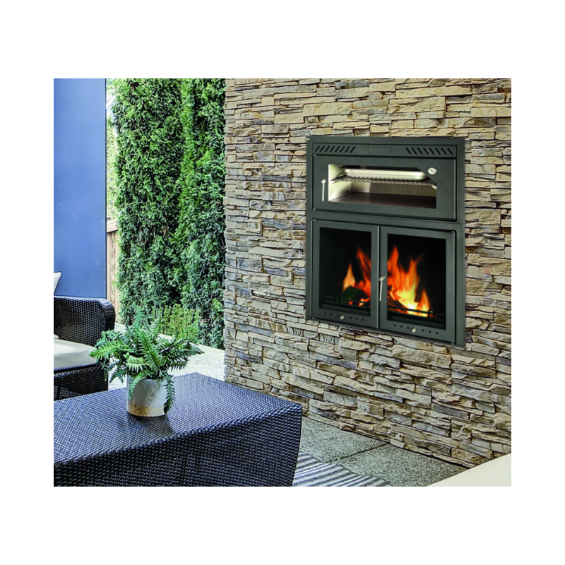 Ferlux Pratic 80 Einbau-Stahlofengrill mit Glastüren