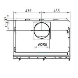 Barbacoa de horno de acero empotrable Ferlux Pratic 80 con puertas de cristal