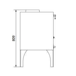 Ferlux Afar Cast Iron Wood-Burning Stove on Floor 15.9 kW