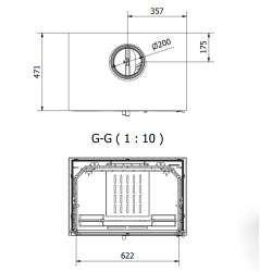 Ferlux Afar Cast Iron Wood-Burning Stove on Floor 15.9 kW