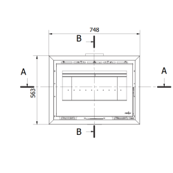 Ferlux Fuji 70 turbocharged wood burning insert 8.2 kW