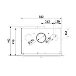 Ferlux Fuji 70 turbocharged wood burning insert 8.2 kW