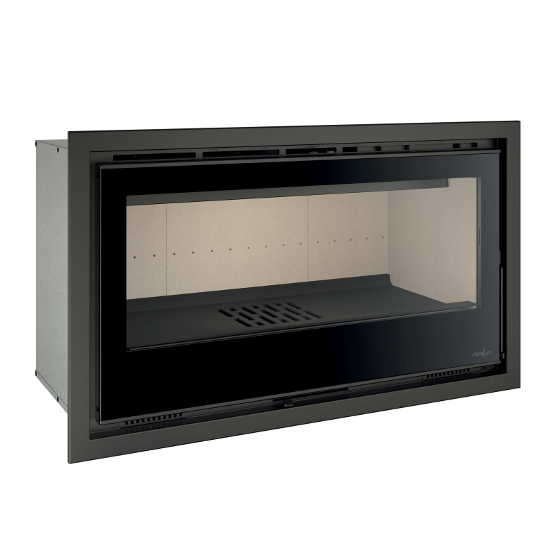 Ferlux Teide 100 pastilha panorâmica de 12,5 kW turboventilada a lenha