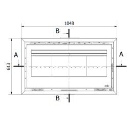 Ferlux Teide 100 pastilha panorâmica de 12,5 kW turboventilada a lenha