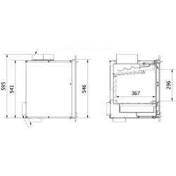 Caminetto a legna Ferlux Teide 90 Panoramic 11 kW Turbo Ventilato
