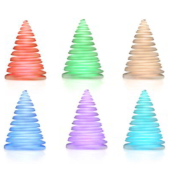 Chrismy Nano Vondom Multicolor Led RGB H26 Árvore com bateria