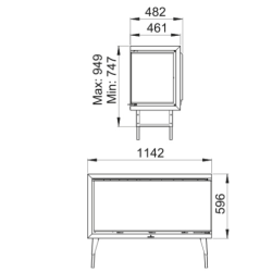 Bronpi Cairo 110-D 2-pane wood insert left side Vision 15kW