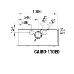 Bronpi Cairo 110-D 2-pane wood insert left side Vision 15kW
