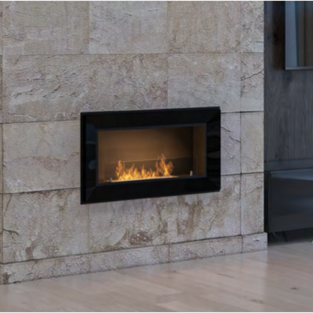 SIMPLEfire Frame 900 Bioethanol Fireplace Black with 1 Window