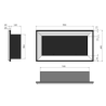 SIMPLEfire Frame 900 Bioethanol Fireplace Black with 1 Window