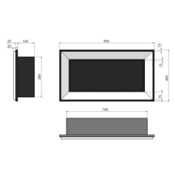 SIMPLEfire Frame 900 Bioethanol Fireplace Black with 1 Window