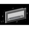 SIMPLEfire Frame 900 Bioethanol Fireplace Black with 1 Window