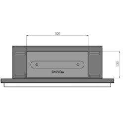 SIMPLEfire Frame 550 Black Bioethanol Fireplace with 1 Window