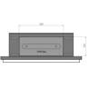 SIMPLEfire Frame 550 Black Bioethanol Fireplace with 1 Window