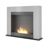 Cheminée au bioéthanol SIMPLEfire Portal2 blanc avec 1 vitre