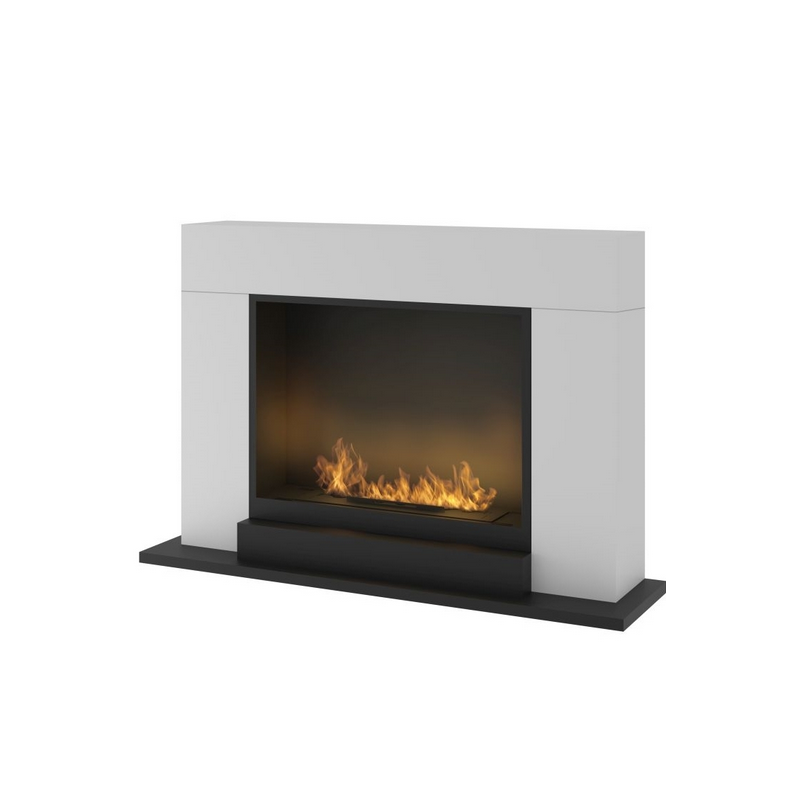 Infire Inportal1 Bioethanol Fireplace White with 1 Window