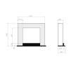 Infire Inportal1 Bioethanol Fireplace White with 1 Window