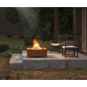 Black Square Steel Fire Bowl 70cm Infire